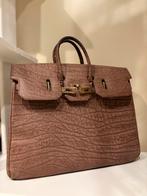 Prachtige grote lederen handtas olifant print, Sieraden, Tassen en Uiterlijk, Tassen | Damestassen, Ophalen of Verzenden, Zo goed als nieuw