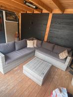 Loungebank + tafel, Tuin en Terras, Tuinsets en Loungesets, Ophalen, Zo goed als nieuw, Wicker, Bank