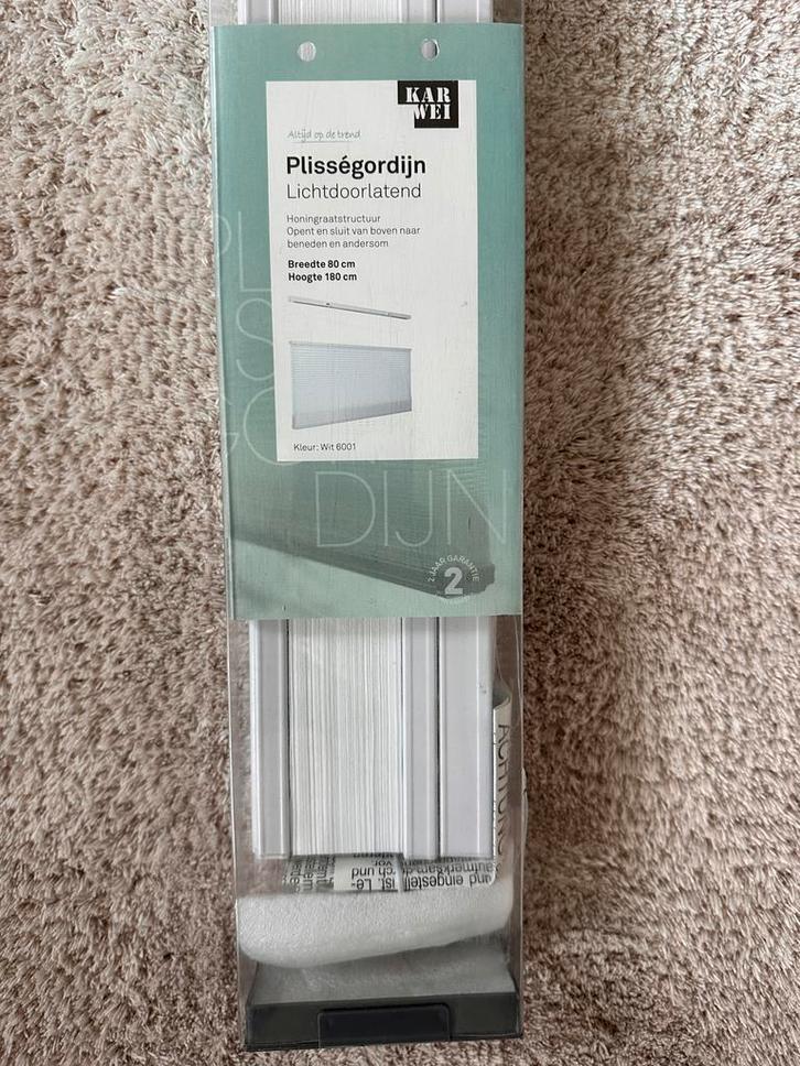 Karwei plissé gordijn, Huis en Inrichting, Stoffering | Gordijnen en Lamellen, Zo goed als nieuw, 150 tot 200 cm, 50 tot 100 cm