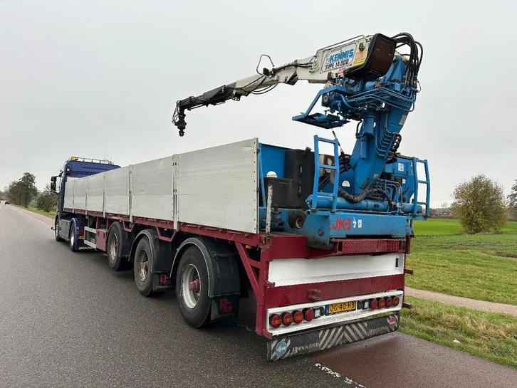 Pacton Steenoplegger stenentrailer + Kennis kraan R 14.000 a, Auto's, Vrachtwagens, Bedrijf, Te koop, ABS, Aanhangers en Opleggers