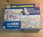 Jan van haasteren puzzel 2 in 1 doos, Ophalen, 500 t/m 1500 stukjes, Zo goed als nieuw, Legpuzzel