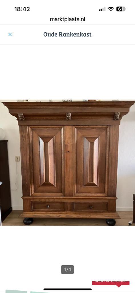 Oude rankenkast, Antiek en Kunst, Antiek | Meubels | Kasten, Ophalen