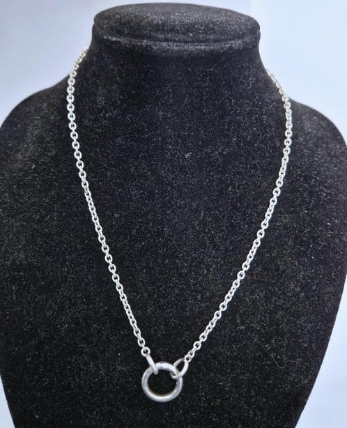 TI SENTO zilveren (925) ketting + TISENTO zilveren clipring, Sieraden, Tassen en Uiterlijk, Kettingen, Zo goed als nieuw, Zilver