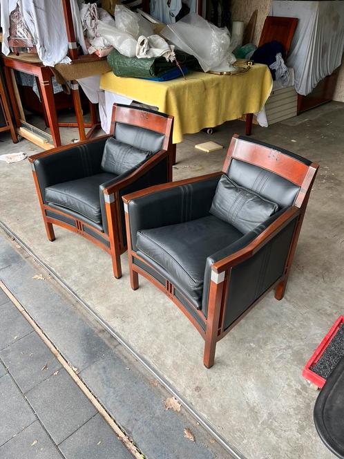 Schuitema decoforma fauteuils rennie en tafeltje Jean, Huis en Inrichting, Fauteuils, Zo goed als nieuw, Hout, Metaal, Overige materialen