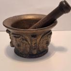 antieke Spaanse bronzen vijzel 18e eeuw met stamper, Antiek en Kunst, Verzenden, Brons