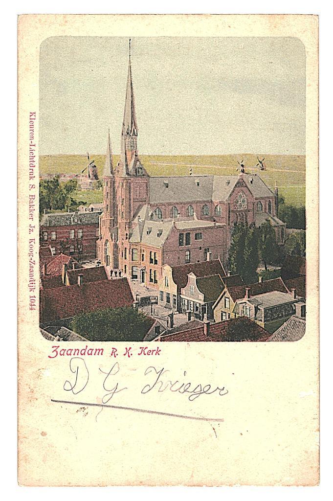 979781 Zaandam RK Kerk _Geen postzegel en stempel, Verzamelen, Ansichtkaarten | Nederland, Ongelopen, Noord-Holland, Ophalen of Verzenden