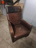 Luie stoel, leer, Huis en Inrichting, Fauteuils, Ophalen, Gebruikt, 50 tot 75 cm, Leer