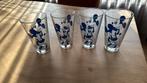 Vier Mickey mouse longdrink glazen, Verzenden, Zo goed als nieuw, Bierglas