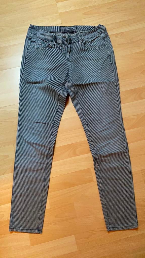 Denim atelier blauw wit gestreepte spijkerbroek maat 38 M, Ophalen of Verzenden, Zo goed als nieuw, Blauw, W30 - W32 (confectie 38/40)