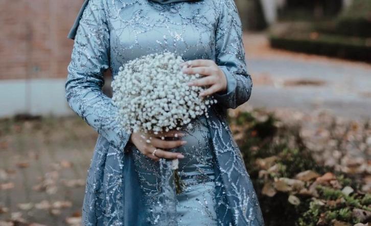 Verlovingsjurk/Abiye - Maat 42 - 1x Gedragen, Kleding | Dames, Grote Maten, Gedragen, Jurk, Ophalen of Verzenden