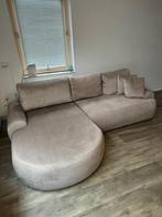 Hoekbank Links Velvet Beige, Huis en Inrichting, Ophalen of Verzenden, Zo goed als nieuw, Vierpersoons of meer