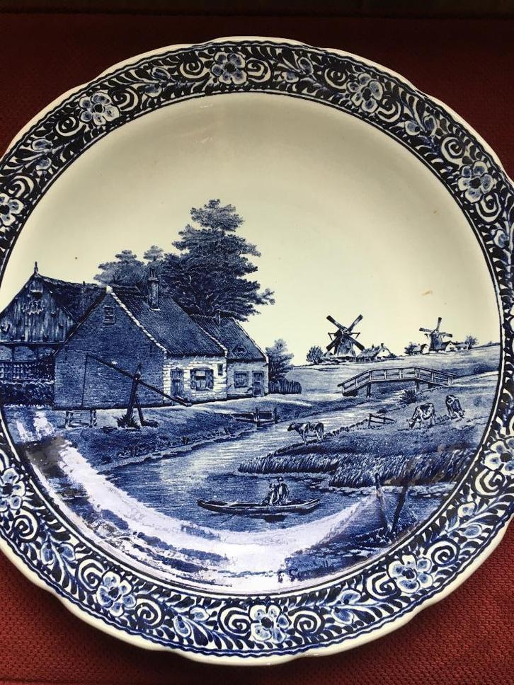 Delfsblauw wandbord, Antiek en Kunst, Antiek | Wandborden en Tegels, Ophalen