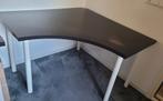 Ikea Hoekbureau Zwart/Wit - Gebruikt, Huis en Inrichting, Bureaus, Ophalen, Gebruikt, Bureau