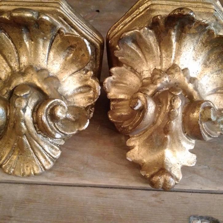 Vintage gipsen muur consoles, Antiek en Kunst, Curiosa en Brocante, Verzenden