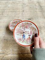9 Vintage kleine gebaksbordjes /schoteltjes japans porselein, Ophalen of Verzenden