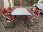 Vintage space age buisframe eetkamerset, Ophalen of Verzenden, Zo goed als nieuw