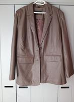 Lamsleren leder blazertje cobert blazer, Bonprix, Bruin, Maat 46/48 (XL) of groter, Ophalen of Verzenden