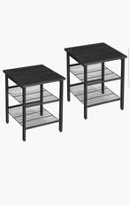 Nachtkastjes set van 2 stuks industrieel, Ophalen, Minder dan 45 cm, Metaal of Aluminium, Zo goed als nieuw