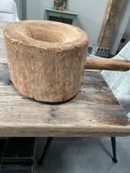 Houten bak voor decoratie-woondecoratie, Ophalen, Schaal, Rond, Zo goed als nieuw