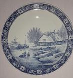 DELFTS BLAUW BORD EN 3 DELFTS BLAUWE VAZEN, Antiek en Kunst, Curiosa en Brocante, Ophalen