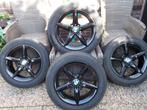 BMW 16 INCH VELGEN MET ALL SEASON BANDEN VELGEN ZIJN SCHADEV, Ophalen, 16 inch, Banden en Velgen, 205 mm