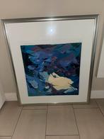 schilderij blauw, Antiek en Kunst, Kunst | Litho's en Zeefdrukken, Ophalen of Verzenden