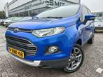 Ford EcoSport 1.0 EcoBoost Titanium Trekhaak/Ecc/CC/NL-Auto, Auto's, Ford, Euro 5, Gebruikt, Ecosport, Blauw