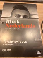 Blink Nederlands 4 HAVO/VWO Tekstensyllabus, Ophalen, Gelezen, HAVO, Nederlands