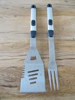 Barbecue, bbq, bestek vleesvork en alles in een spatel, Ophalen of Verzenden, Zo goed als nieuw, Rvs of Chroom, Vaatwasserbestendig