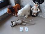 Wol vilten dieren, ijsbeer, eskimo, leeuw en ezel, Ophalen of Verzenden, Zo goed als nieuw, Figuurtje(s), Wolvilt