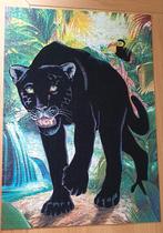 Ravensburger puzzel - Flokati line - Black panther - 1000 st, Ophalen of Verzenden, 500 t/m 1500 stukjes, Zo goed als nieuw, Legpuzzel