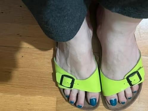BIRKENSTOCK MADRID GEEL 36 NU GRATIS VERZENDING VIA POST, Slippers, Birkenstock 36, Verzenden, Geel