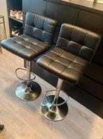 Barkrukken, Huis en Inrichting, Barkrukken, Ophalen, Draaibaar, 60 tot 90 cm, Leer