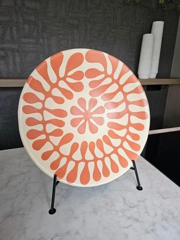 Decoratie schaal **Woonaccessoire oranje wit beschikbaar voor biedingen