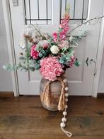 Nepalese kruik met boeket, Ophalen of Verzenden, Zo goed als nieuw, Binnen