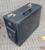 Vintage zwart leer pilotenkoffer, Sieraden, Tassen en Uiterlijk, Koffers, Gebruikt, Slot, Ophalen of Verzenden, Minder dan 50 cm