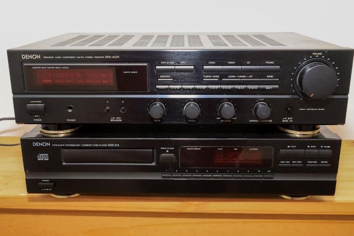 Denon DRA435R  Receiver + DCD315 CD player, Audio, Tv en Foto, Versterkers en Receivers, Zo goed als nieuw, Stereo, 60 tot 120 watt