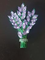 Leuke nieuwe broche met paarse bloemen, Verzenden, Nieuw, Paars, Overige materialen