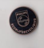 Emaille PHILIPS Bedrijfsbeveiliging embleem schild Radio TV, Verzamelen, Speldjes, Pins en Buttons, Gebruikt, Verzenden, Overige onderwerpen