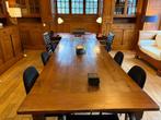 Grote massief houten eettafel – geschikt voor 10 personen, Ophalen, 100 tot 150 cm, 200 cm of meer, Zo goed als nieuw