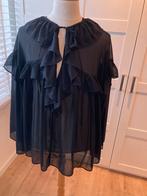 Prachtige voile roezel tuniek blouse maat xxl= 48/50/52, Ophalen of Verzenden, Zo goed als nieuw, Blouse of Tuniek, Zwart