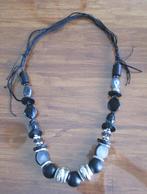 Zwarte Statement Kralenketting, Ophalen of Verzenden, Gebruikt, Zwart, Overige materialen