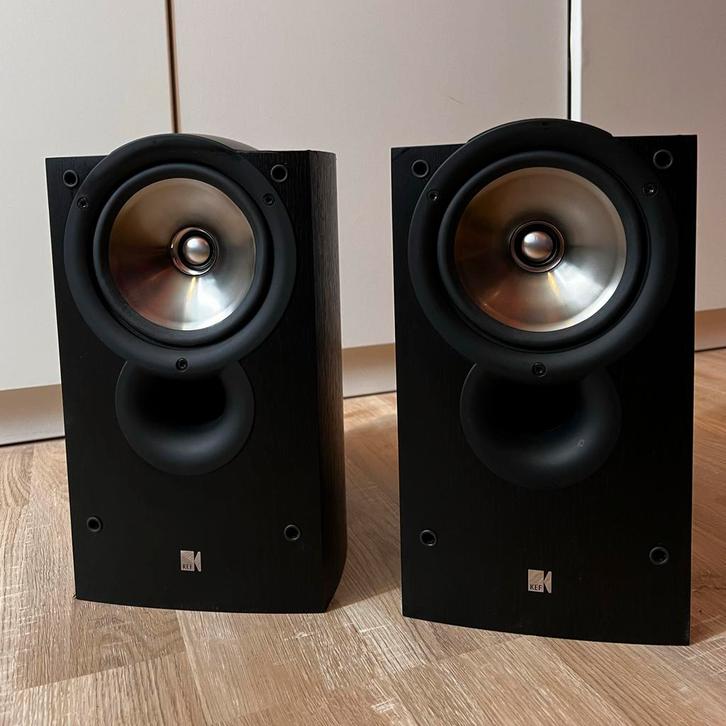 KEF iQ1 Boekenplank Speakers, Audio, Tv en Foto, Luidsprekers, Gebruikt, Front, Rear of Stereo speakers, 60 tot 120 watt, Overige merken