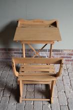 Prachtig antiek houten kinderbureau, secretaire, schoolbank, Antiek en Kunst, Antiek | Meubels | Tafels, Verzenden