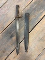 WW1 Duitse Bajonet met Houder, Verzamelen, Mes of Dolk, Ophalen of Verzenden, Duitsland, Nb