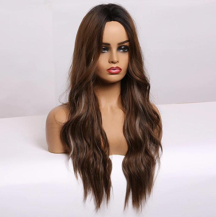 Bruine Witte Ombre Lange Pruik Met Slag Haar Dames Vrouwen, Sieraden, Tassen en Uiterlijk, Uiterlijk | Haarverzorging, Nieuw, Pruik of Haarverlenging