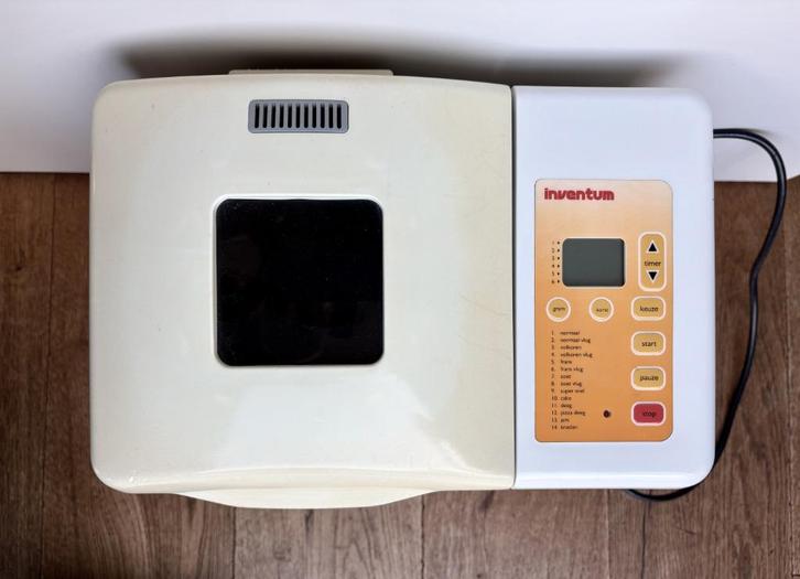 Broodbakmachine Inventum BM25, Ned. handleiding en recepten, Witgoed en Apparatuur, Broodbakmachines, Gebruikt, Met timer, 800 tot 1200 gram deeg