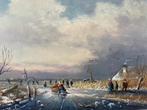 Leen van Vugt, lekker schaatsen op de vaart, Antiek en Kunst, Kunst | Schilderijen | Klassiek, Ophalen
