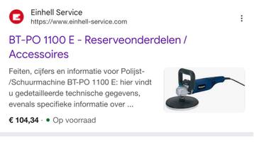 Einhell BT-PO 1100E Polijst-/Schuurmachine beschikbaar voor biedingen