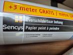 15 rollen Sencys overschilderbaar behang nieuw, Ophalen of Verzenden, 75 m² of meer, Wit